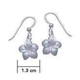 Plumeria - Hawaii National Flower Silver Small Earrings - DiveSilver Jewelry